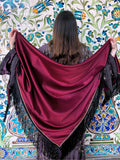✨ Châle Simple Grenat – Élégance Intense ✨