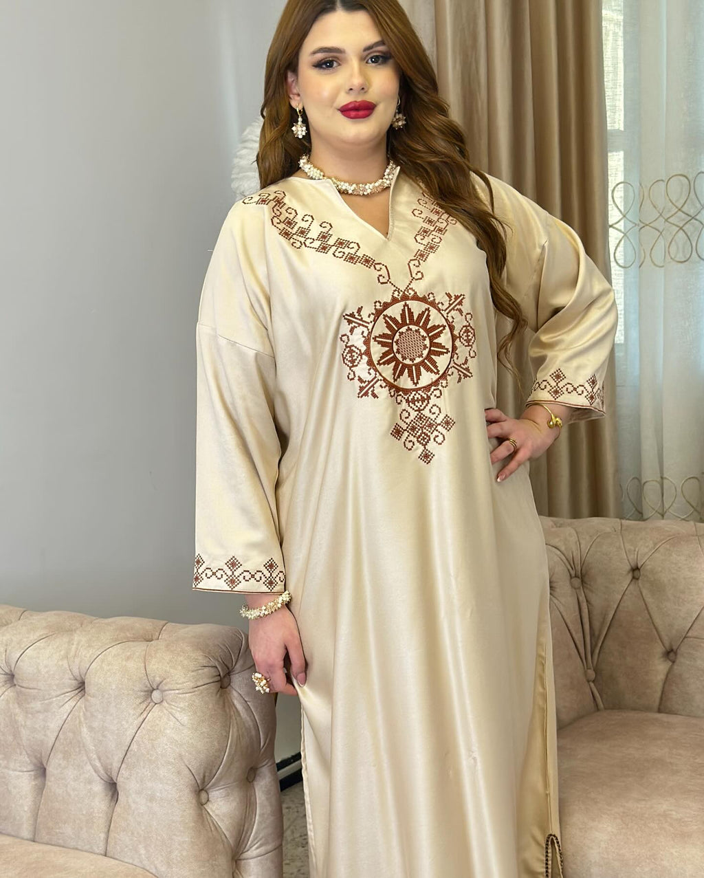 ✨ Caftan Élégance Dorée ✨