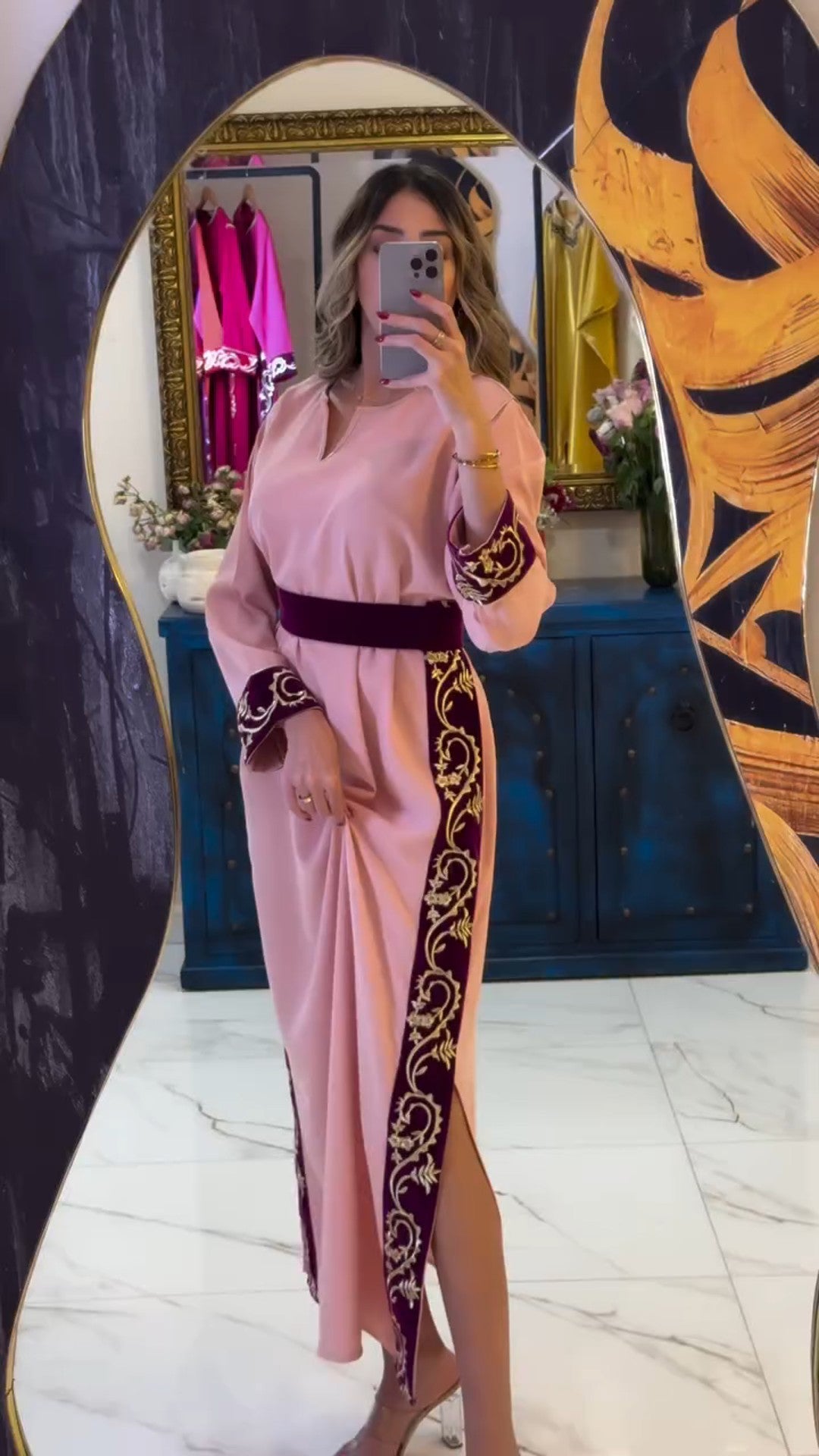 🌸 Caftan Rose – Douceur, Élégance &amp; Raffinement 🌸