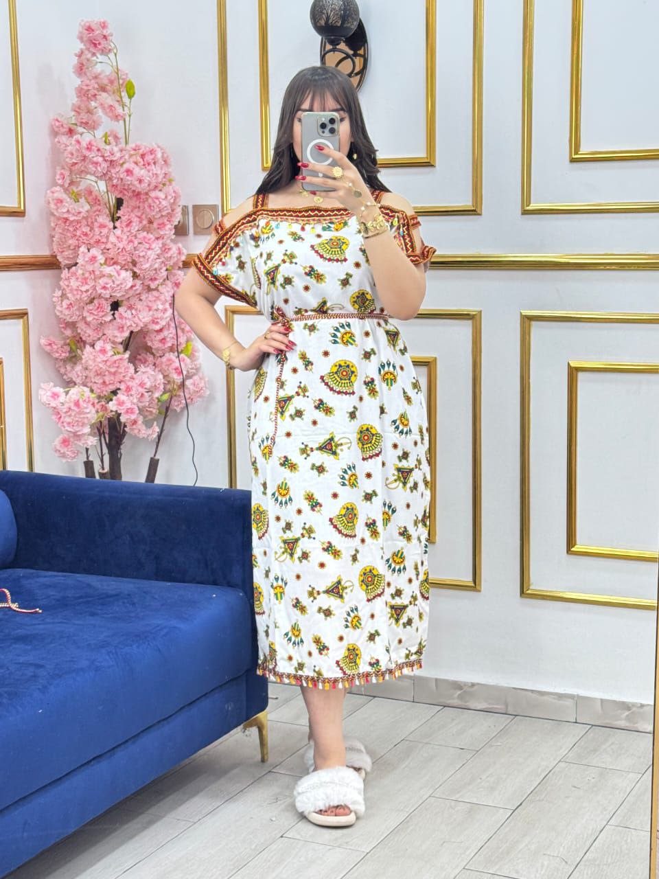 🌿 Robe Kabyle d’été – Fraîcheur et tradition revisitée