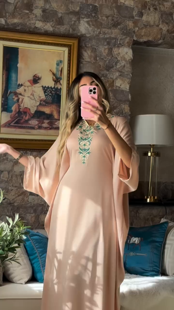 Robe Zina 🌸 – Longue à manches papillon, élégance et confort absolu