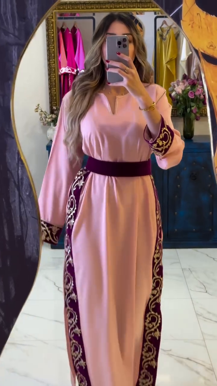 🌸 Caftan Rose – Douceur, Élégance &amp; Raffinement 🌸