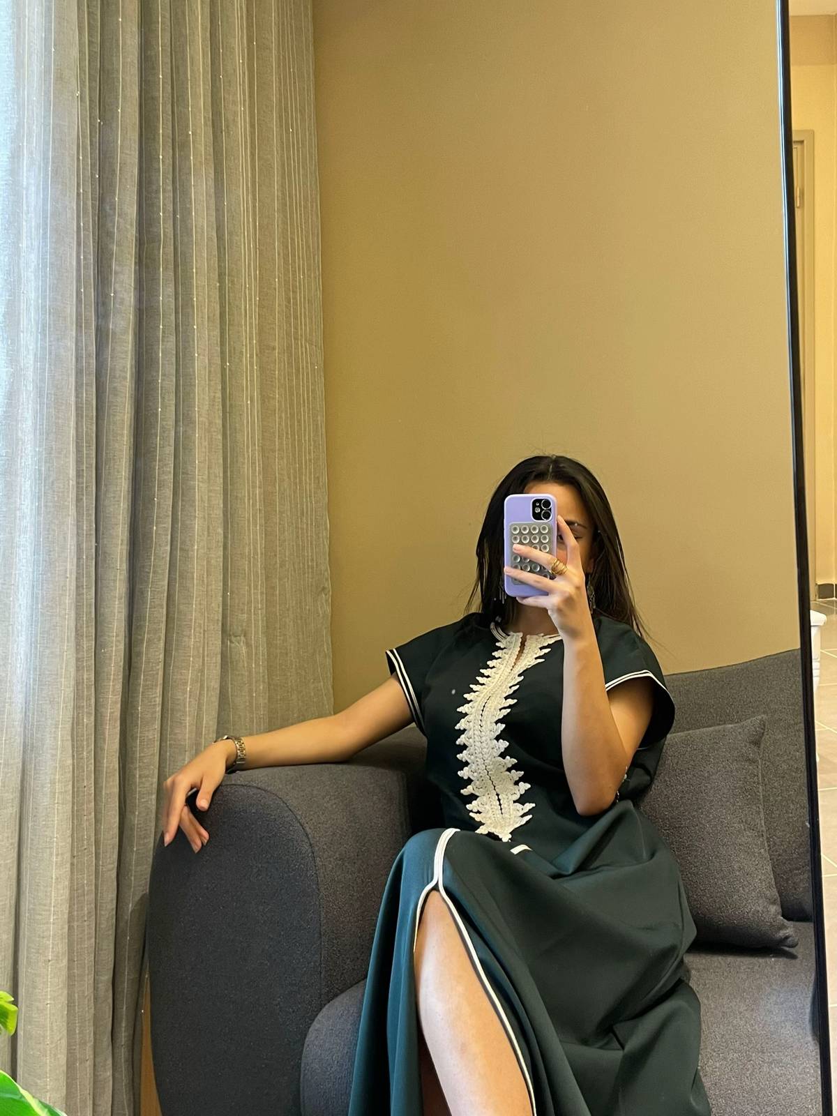 ✨ L'Essence du Charme Oriental – Caftan Princesse El Kahina Vert  Brodé