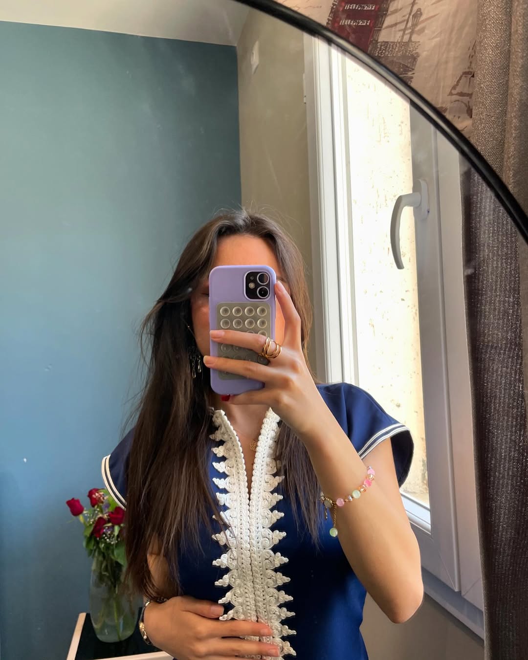 ✨ Élégance en Bleu Nuit – Caftan Princesse El Kahina Haute Couture