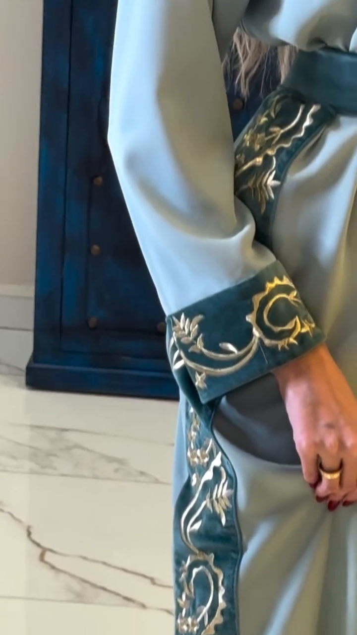 ✨ Caftan Vert d’Eau – Élégance et Raffinement ✨