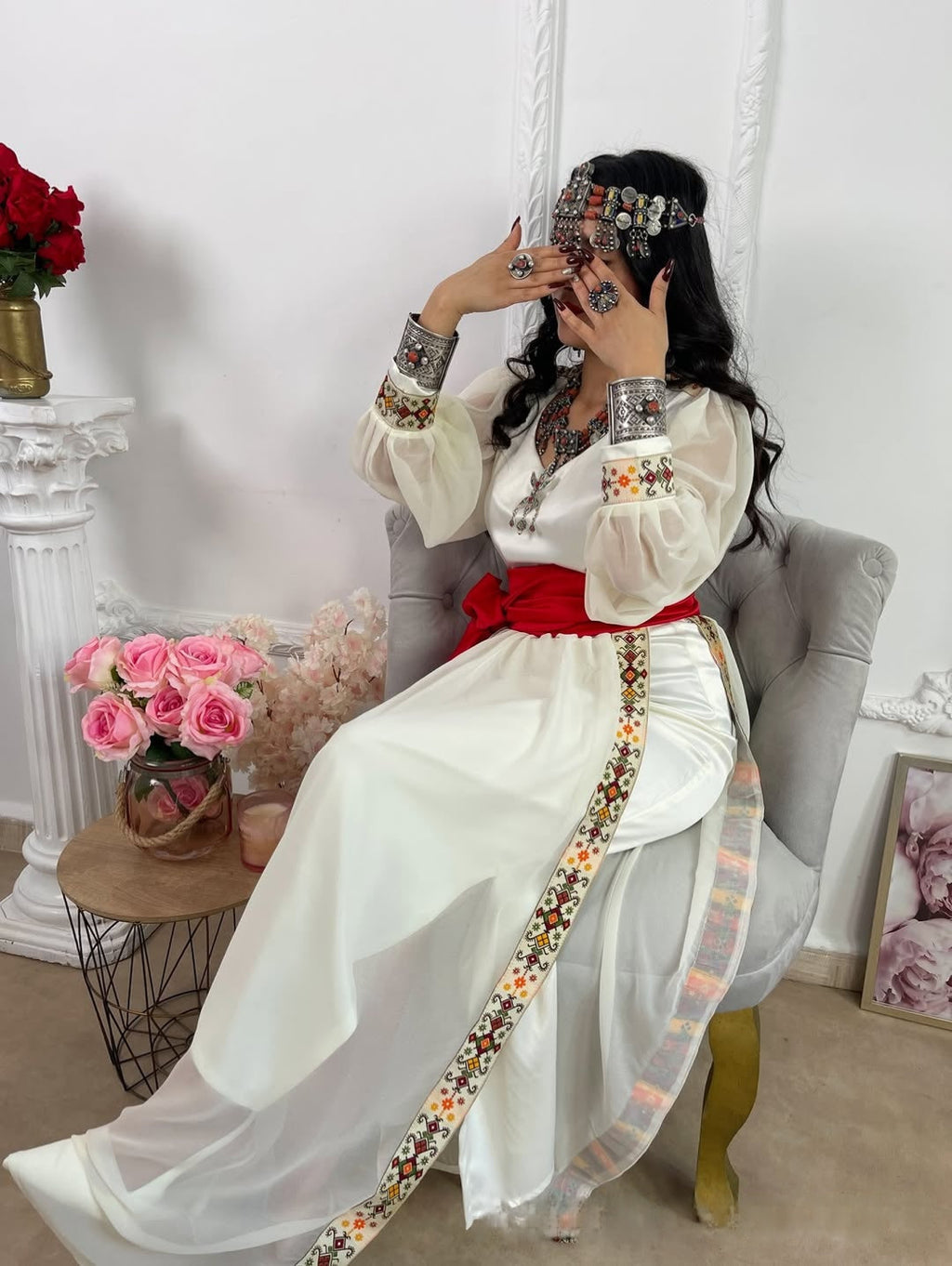 🌺 Robe Kabyle Prestige – Tradition & Élégance Réunie
